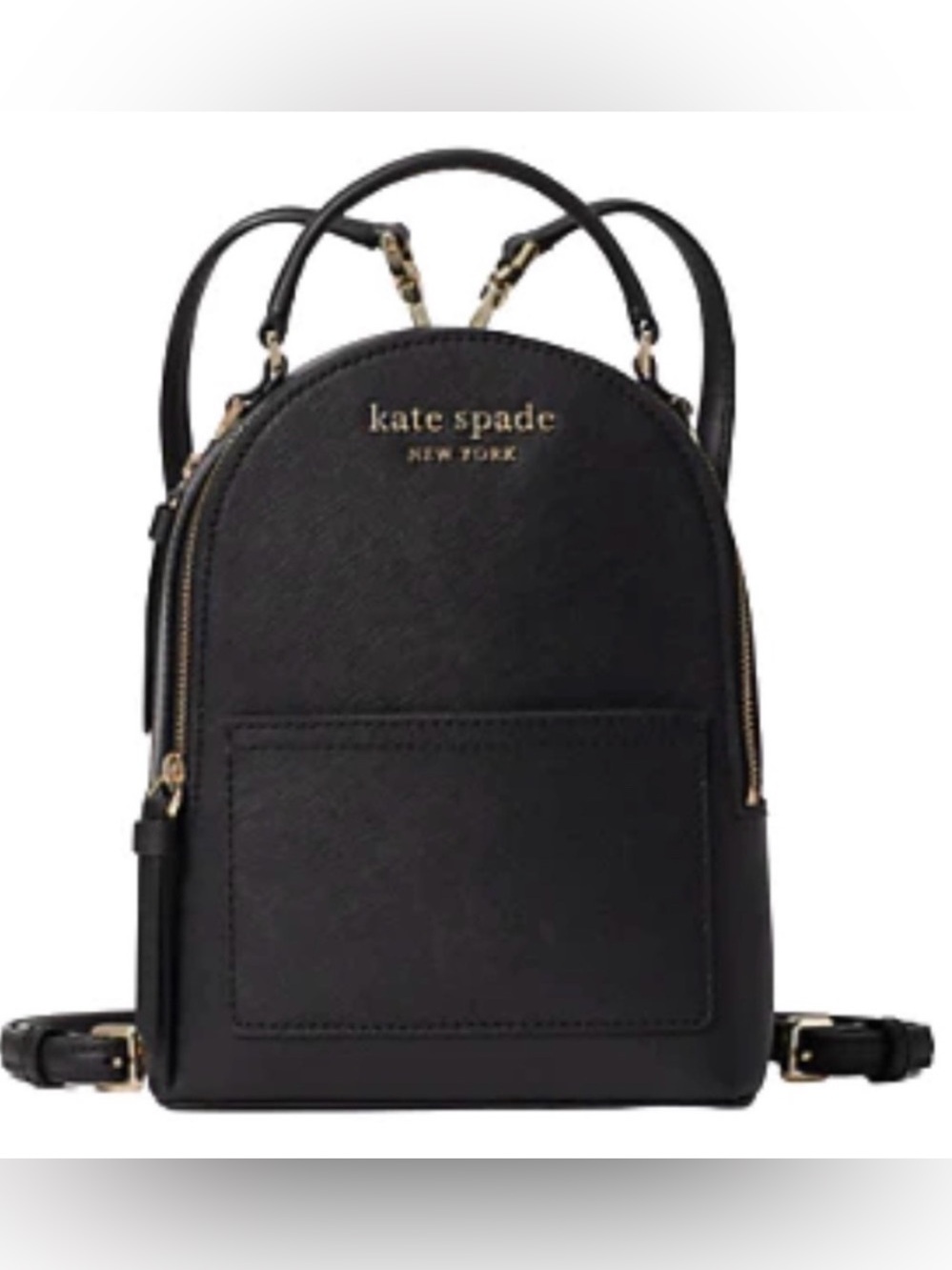 Kate Spade Cameron Mini Convertible Backpack Saffiano Leather Black